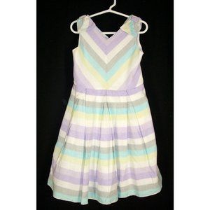 Easter Dress 6 Gymboree Tea and Cake Party Striped Sleeveless Linen Blend